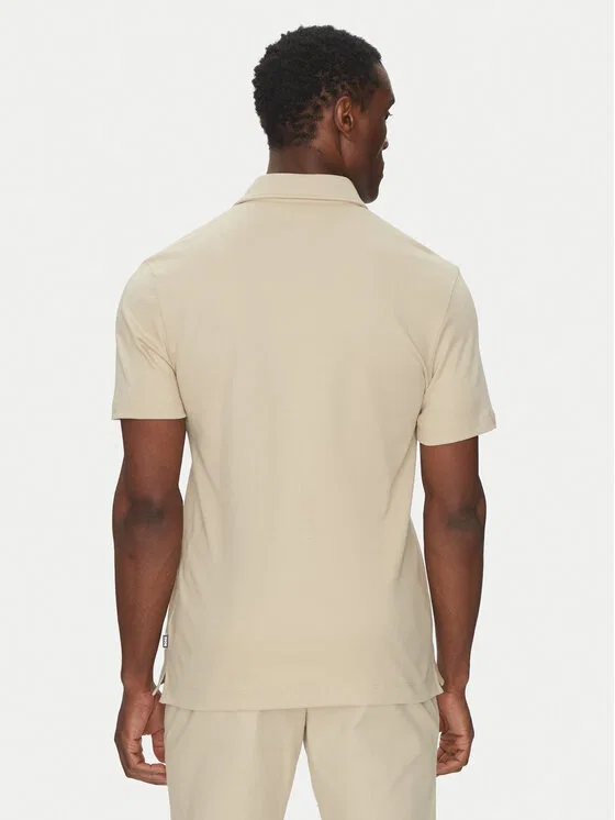 Поло slim fit Palosh Boss, бежевый — фото 3