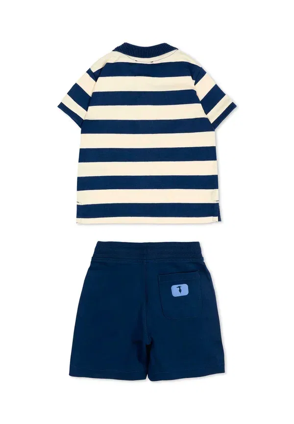 Брюки спортивные из хлопка, Set - tracksuit bottoms Tru Trussardi Junior, синий — фото 2
