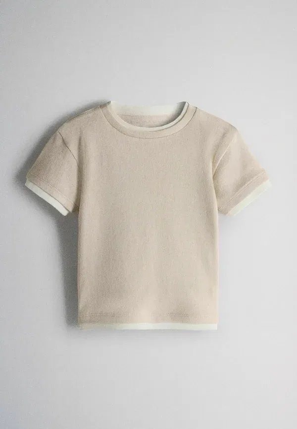 Комплект из 3 футболок Jersey, basic t-shirt, The Set, grey marl, ecru, pink, розовый/серый — фото 4