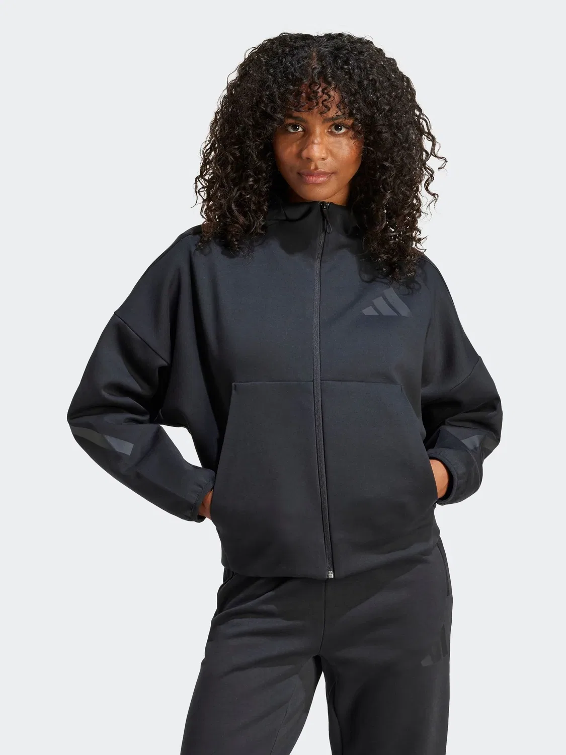 Худи с полной молнией adidas Z.N.E., черный