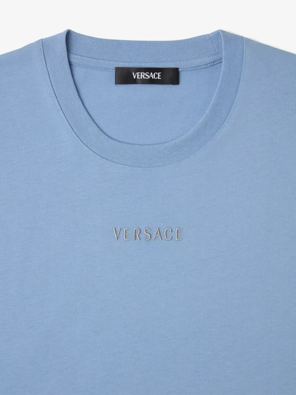 Футболка с вышивкой Versace, синий — фото 3