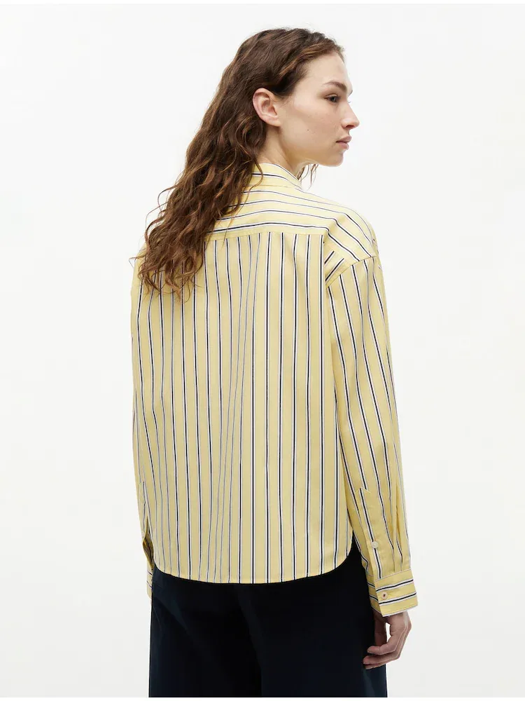 Рубашка с длинным рукавом, хлопковая, Summer Poplin Box TOMMY HILFIGER, Lemon — фото 3