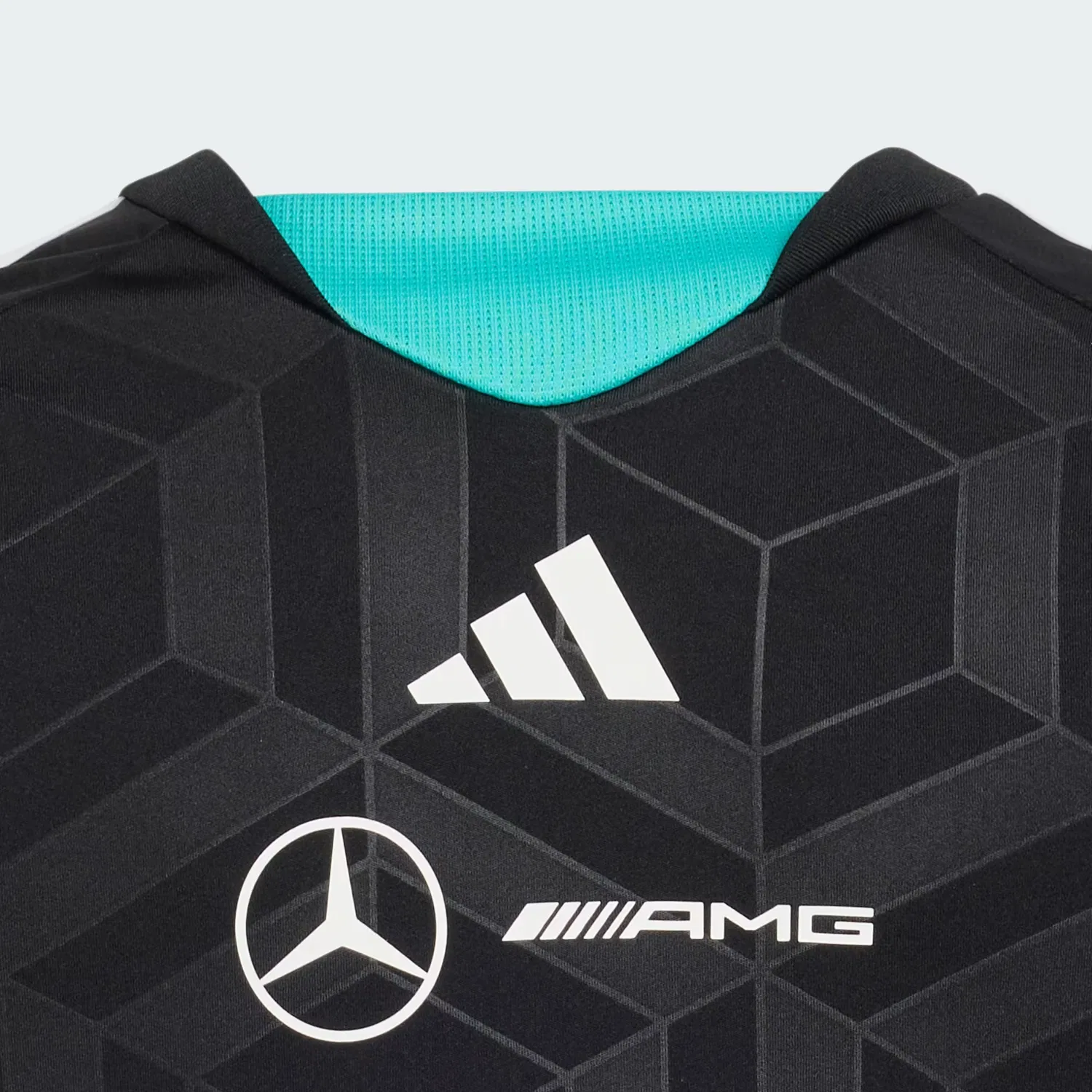 Детская футболка приталенного кроя Mercedes-AMG Petronas Formula 1 Team Driver Jersey Adidas Performance, черный — фото 3