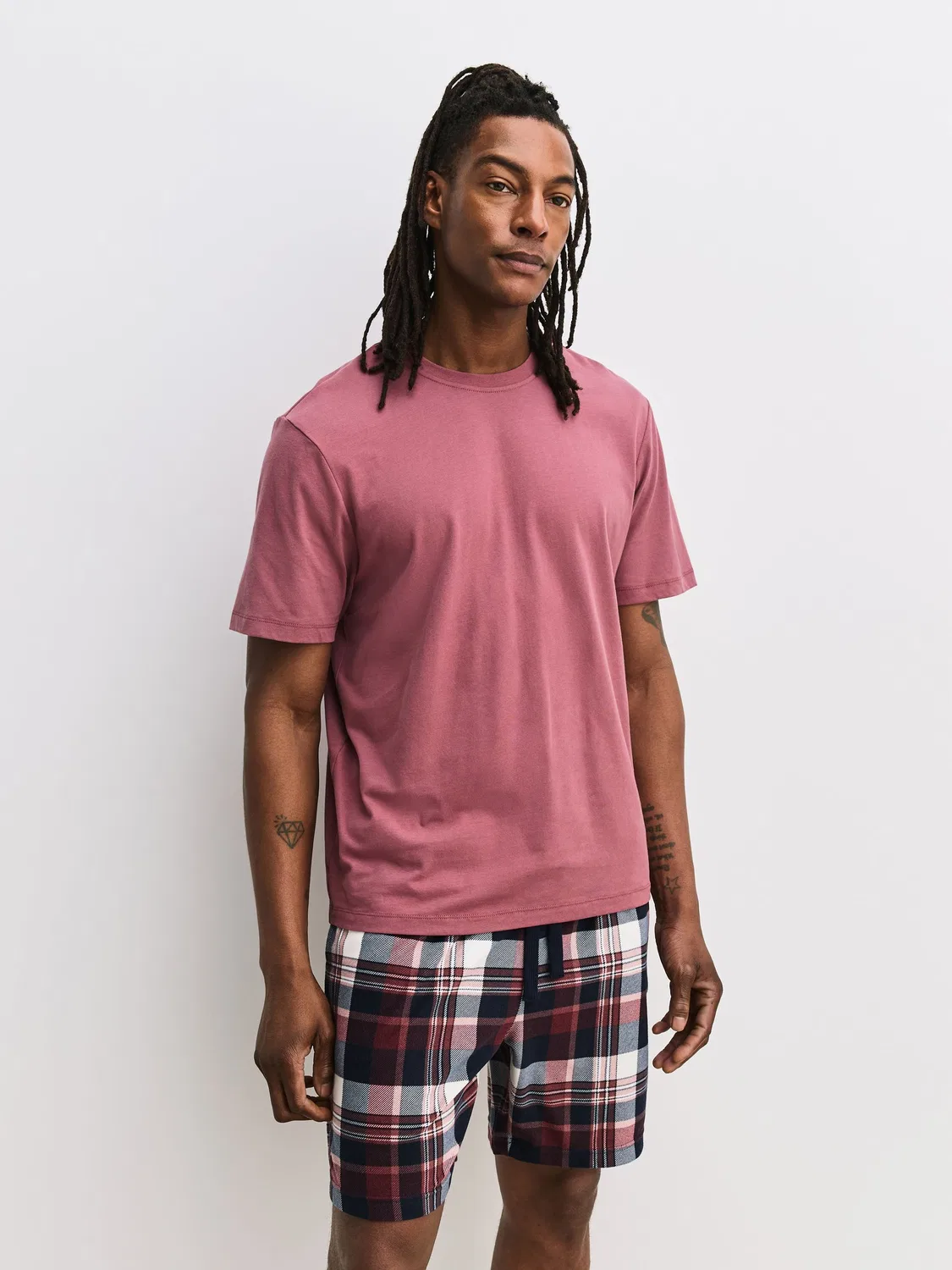 Пижама короткая Cosy Short Sleeve Pyjamas Set 2 Pack Next, синий/фиолетовый — фото 4