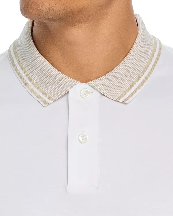 Мужская рубашка поло с коротким рукавом H phillipson polo Boss, белый — фото 4