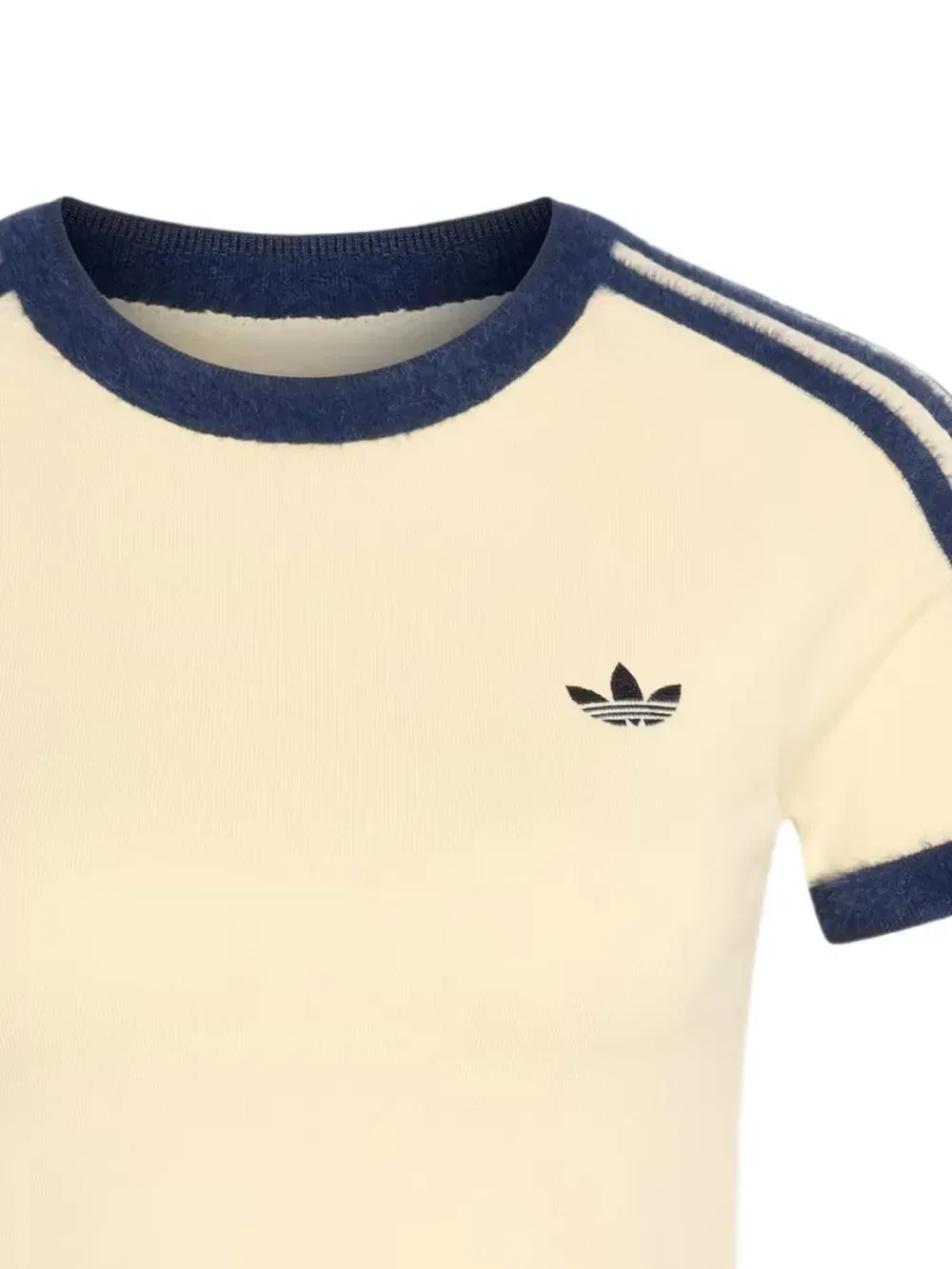 Вязаная футболка Adidas, бежевый — фото 2