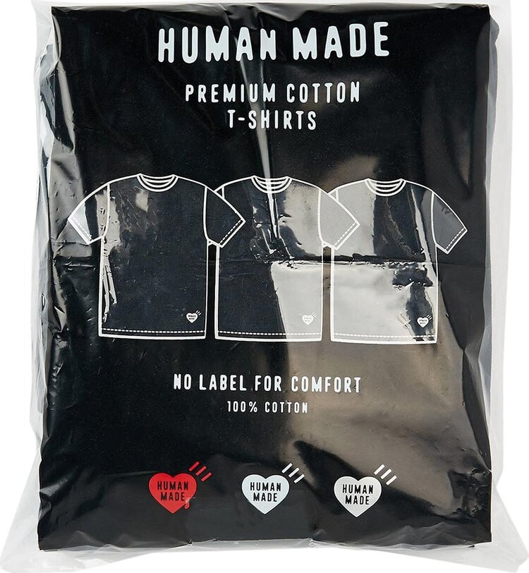 

Футболка Human Made 3-Pack T-Shirt Set 'Black', черный