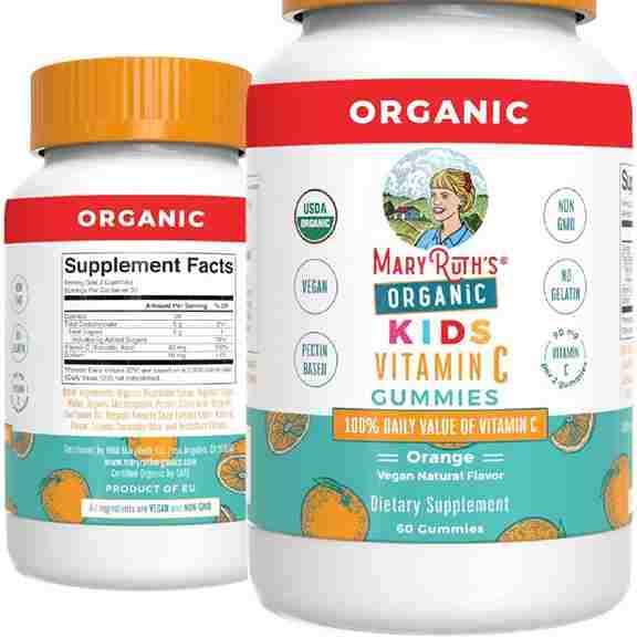 

Витамин C для детей MaryRuth's Kids Vitamin C Gummies, 60 жевательных таблеток