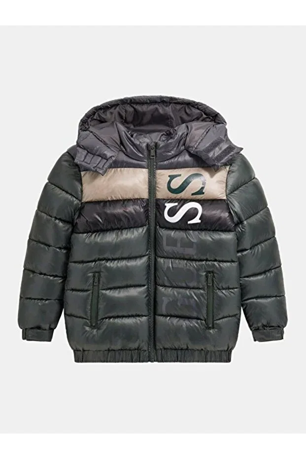 Детское пальто для девочек с капюшоном Guess, Green