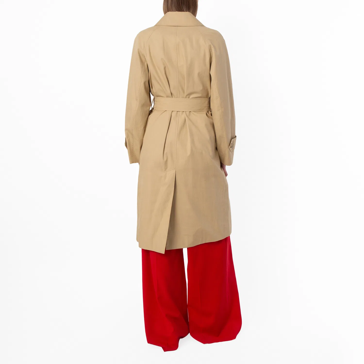 Пальто-автопальто из габардина с поясом Long Gabardine Belted Car Coat Burberry, Flax — фото 3