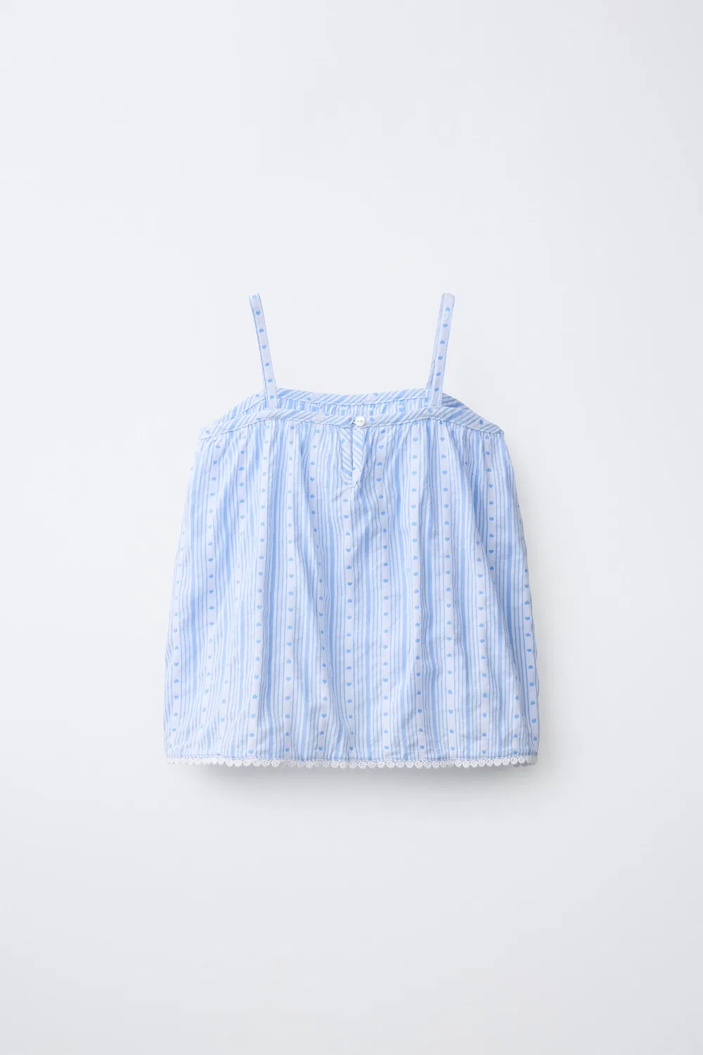 Пижама с полосатым и сердечным принтом, 6-14 лет. ZARA, Light blue — фото 3