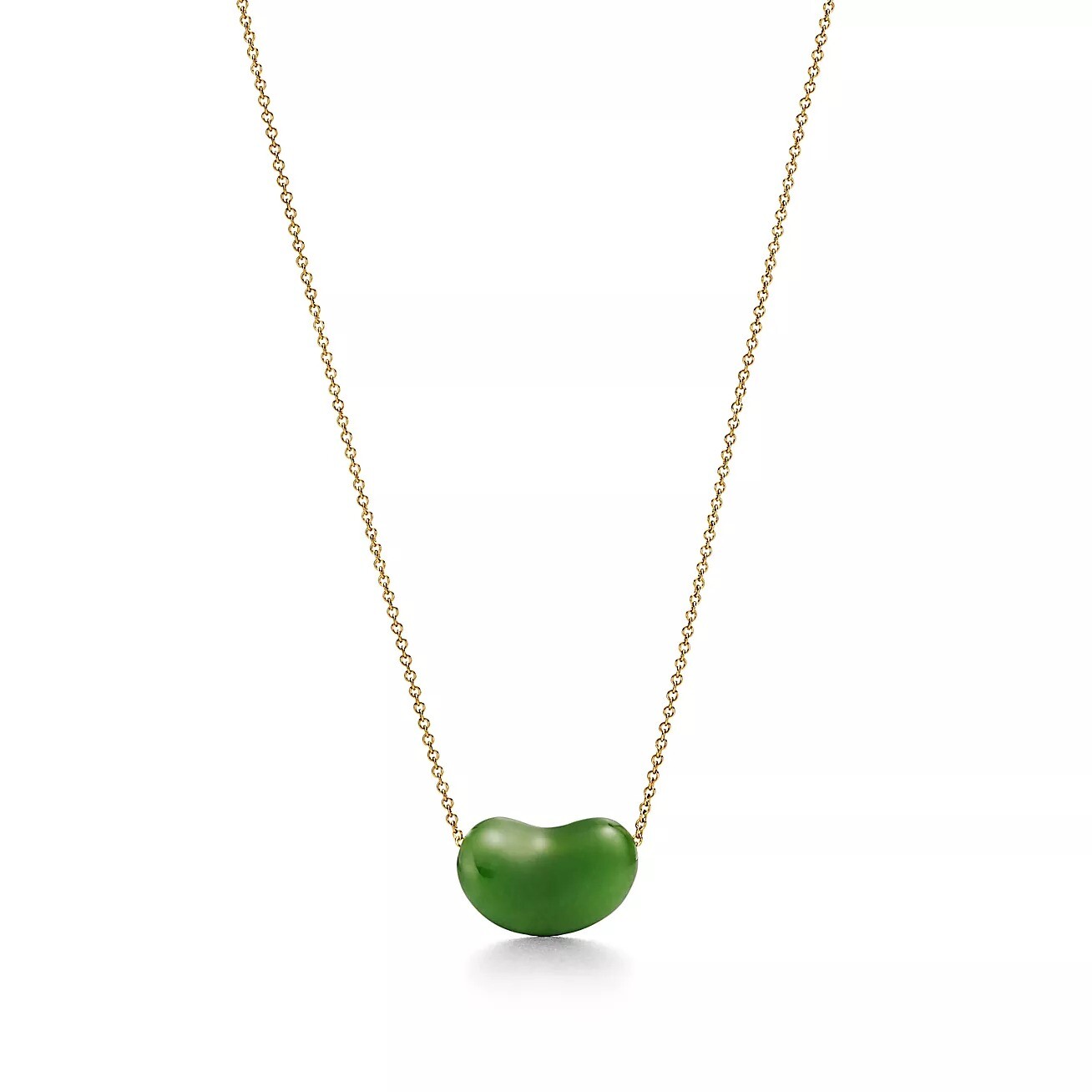 

Колье Tiffany & Co. Bean Design, золото/зеленый нефрит