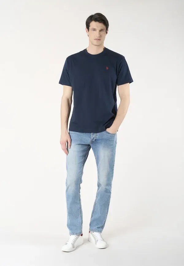 Футболка хлопковая Basic t-shirt U.S. Polo Assn, blu U.S. Polo Assn., синий — фото 2
