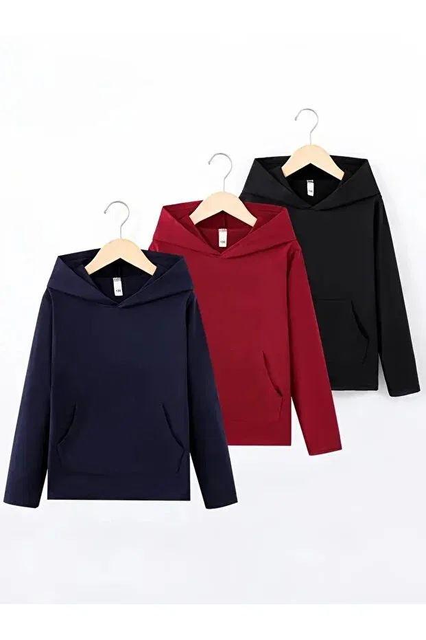 Детский комплект свитшотов с капюшоном Daxis Sportwear Company, Navy-Brown-Black