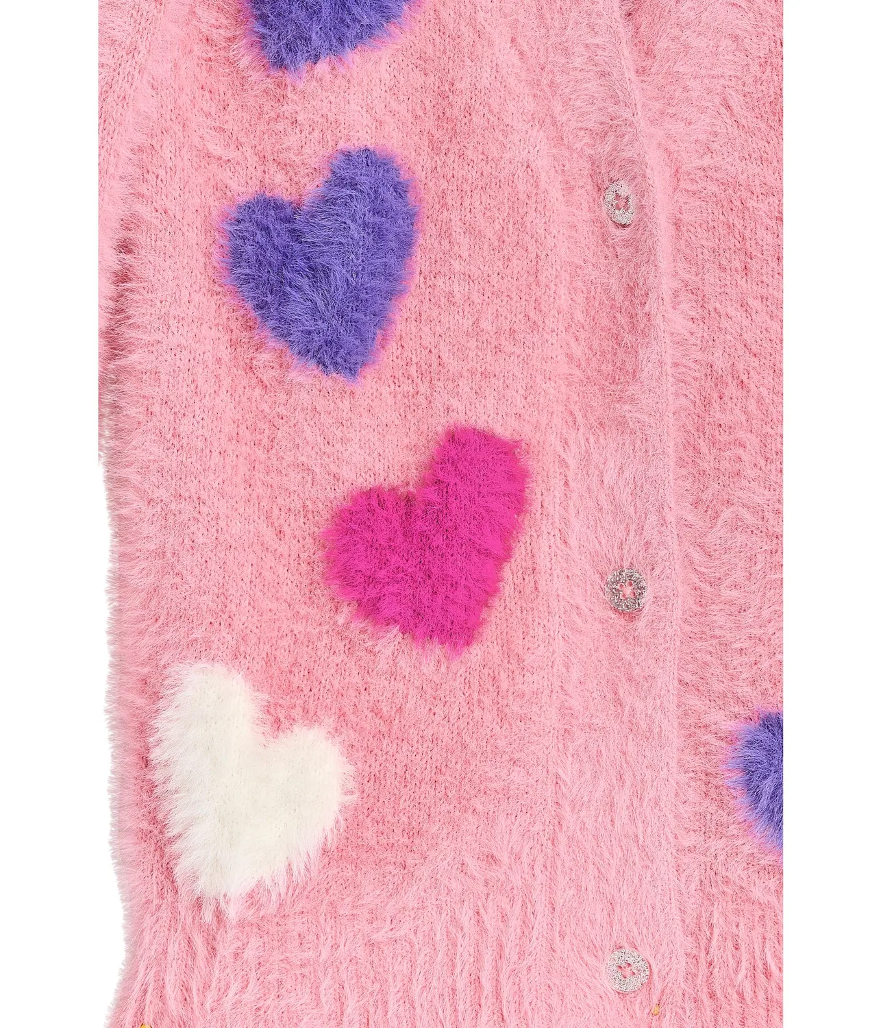 Пушистый кардиган Jumbo Hearts (для малышей/детей постарше) Hatley Kids, Pink — фото 3