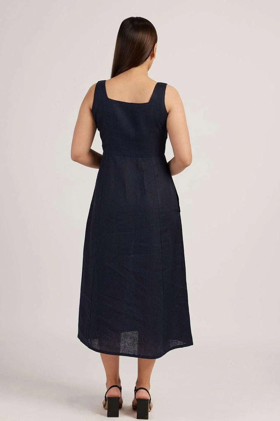 Женское платье миди без рукавов Rianshi Craft, Indigo — фото 4