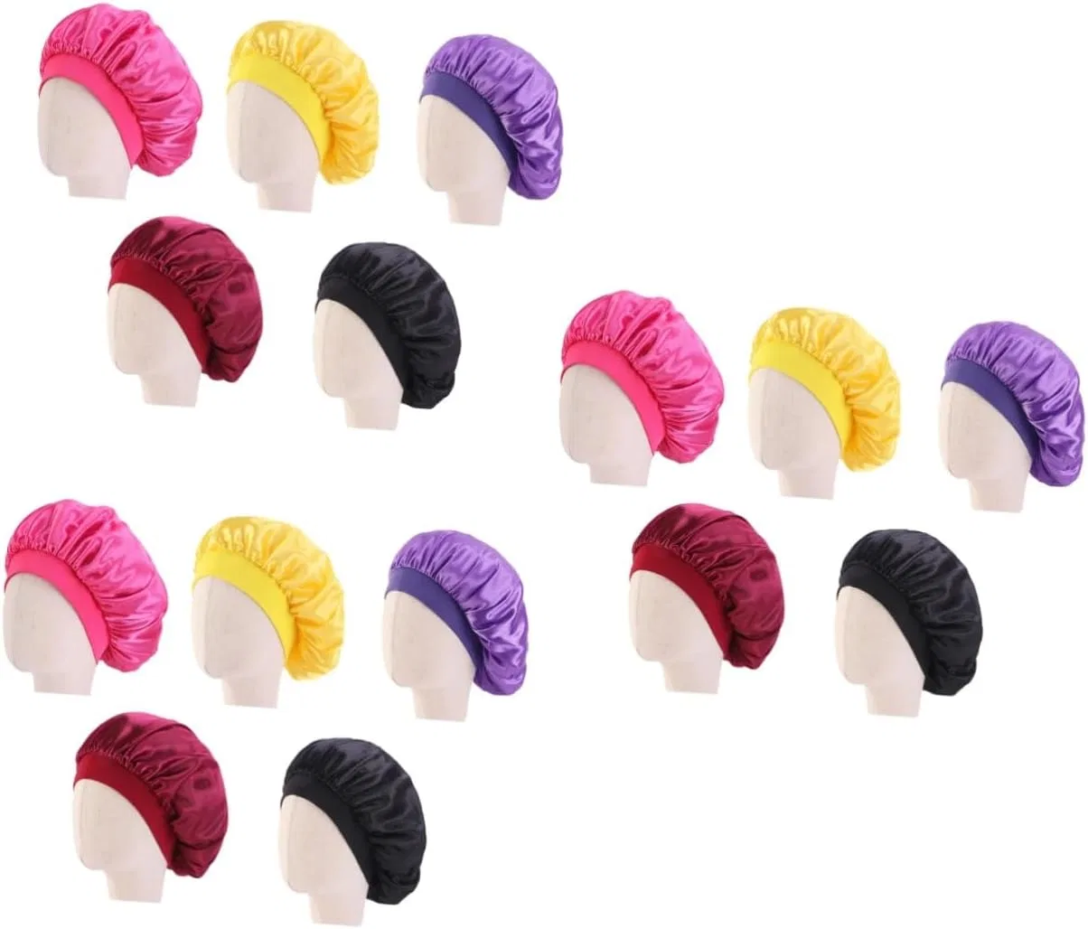 Шапочка для душа детская, 7LiuYueFei6, набор 3 шт, 27x10см, Assorted colours