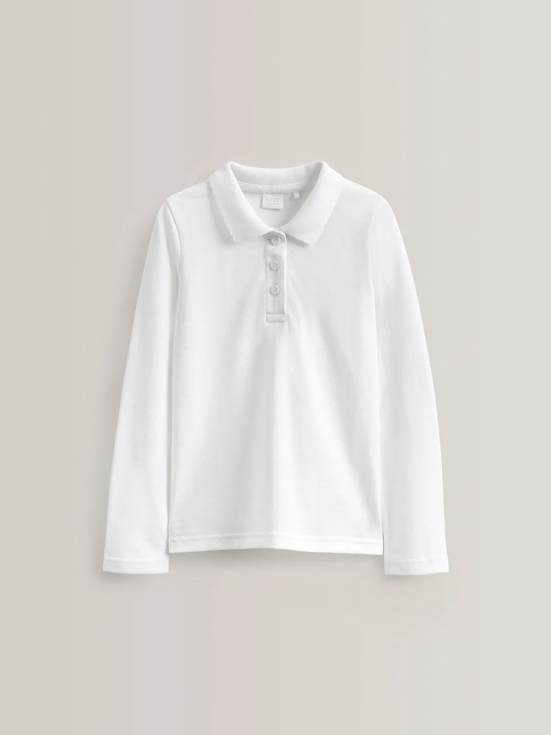 Школьная рубашка-поло, 5 шт., Slim Fit, хлопок 100% Next, белый — фото 2