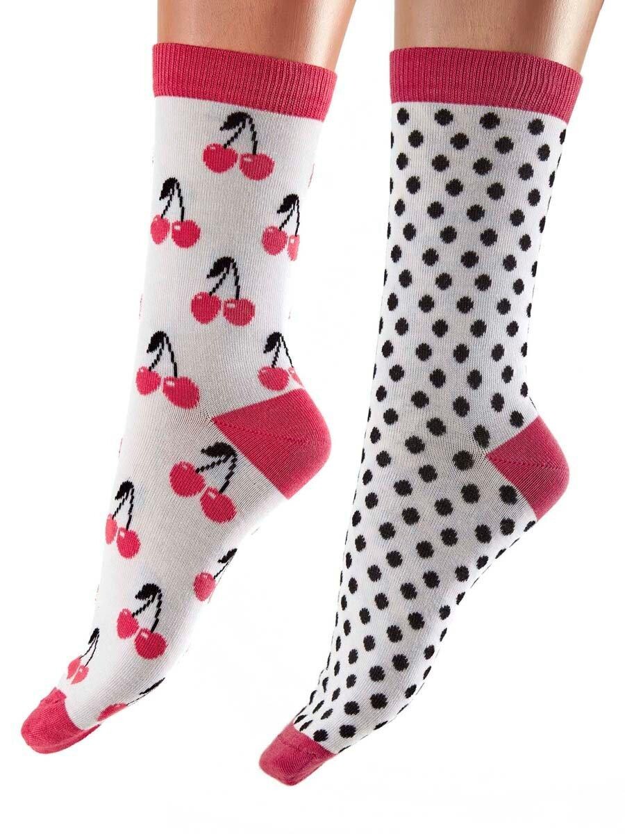 

Бамбуковые Носки с Вишневым Узором, 2 пары - Розовый Pretty Polly, мультиколор