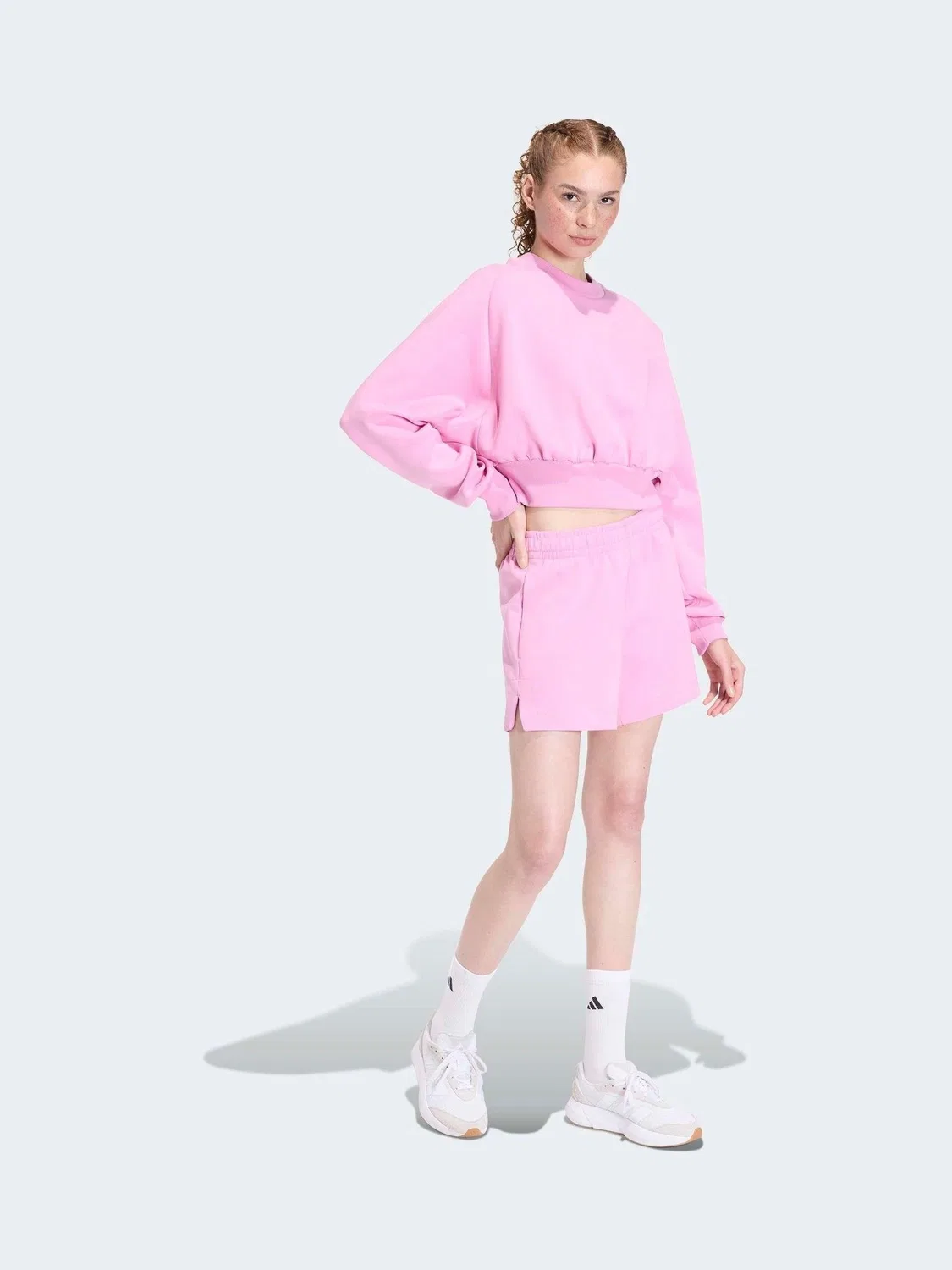 Свитшот Soft Lux adidas, розовый — фото 3