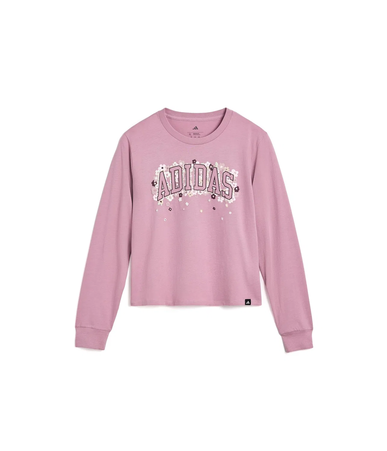 Футболка с длинным рукавом и круглым вырезом (для детей постарше) Adidas Kids, Magic Mauve