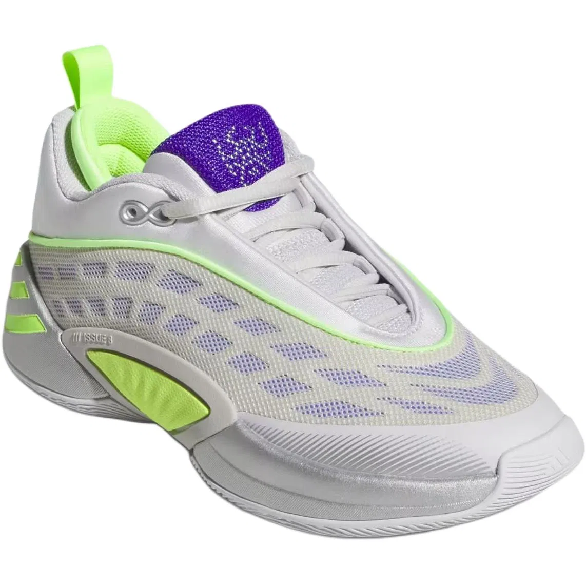 Детские баскетбольные кроссовки Adidas DON Issue 8, Silver Metal/Transparent Lemon/Dash Gray — фото 4