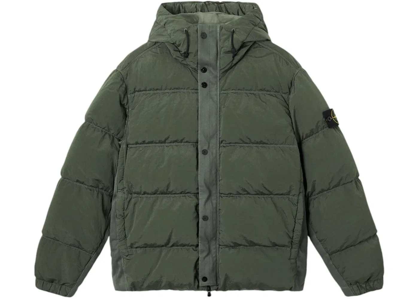 Мужская куртка-пуховик с капюшоном из нейлона Metal Stone Island, Green