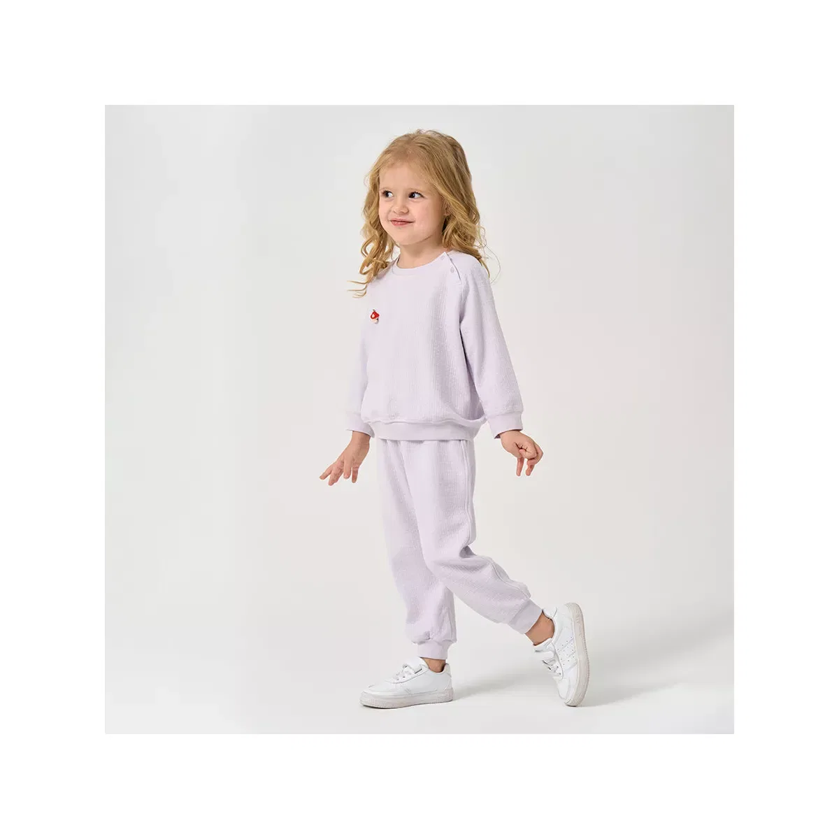 Детские джоггеры для девочек из модала Super Soft TENCEL Modal Laimi Bloom, Light Purple — фото 4