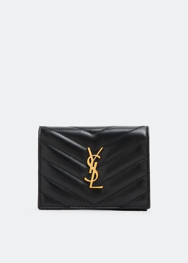

Картхолдер SAINT LAURENT Cassandre flap card case, черный