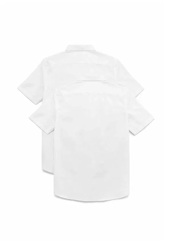 Блуза хлопковая button-down blouse Marks & Spencer, белый — фото 2