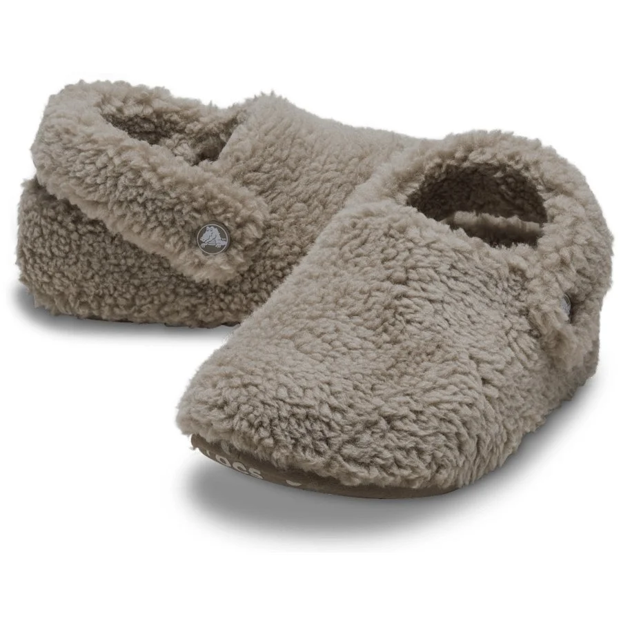 Сабо детские Crocs Kids' Classic Cozzzy Slipper, бежевый — фото 3