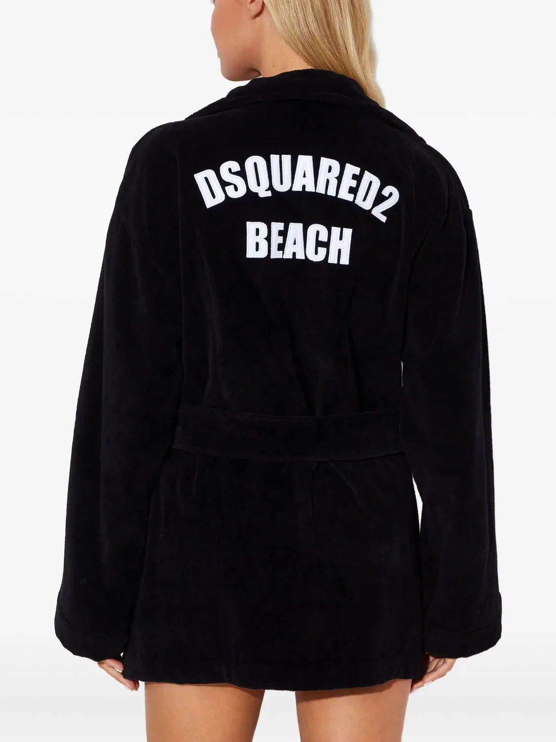 Купальный накидка с логотипом DSQUARED2, черный — фото 2