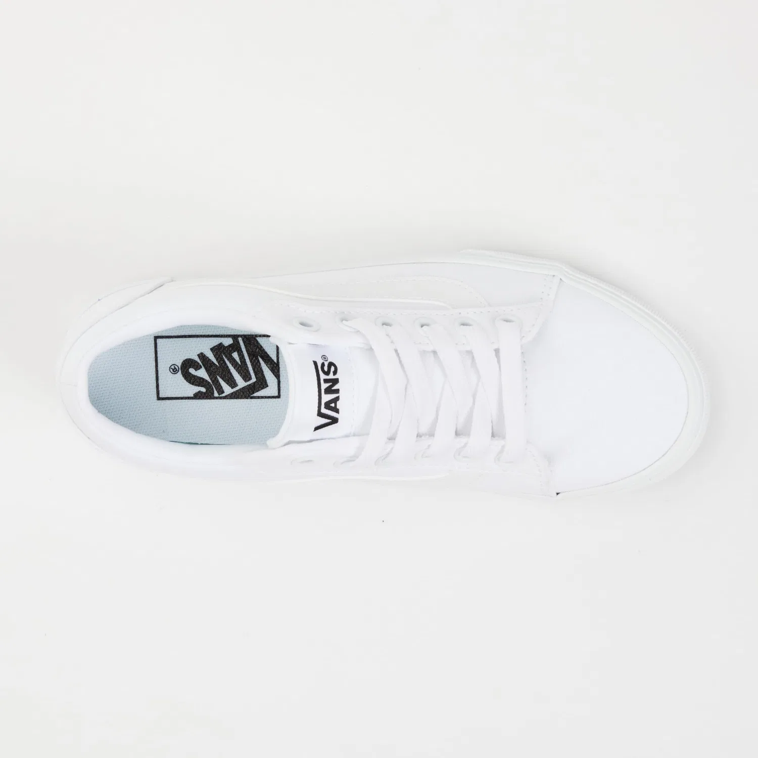 Детские кроссовки для мальчиков с принтом True Ls Vans, White Canvas — фото 3