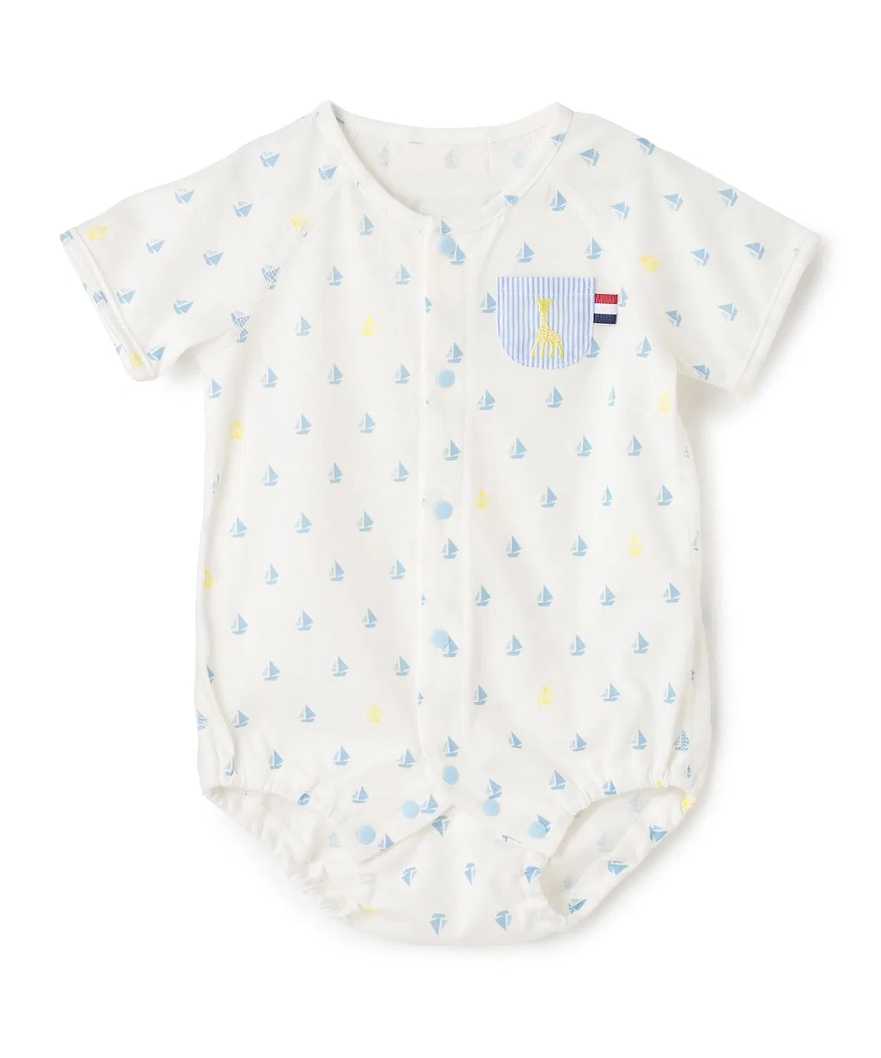 Детский боди-комбинезон с принтом Yacht Sophie la girafe, Blue