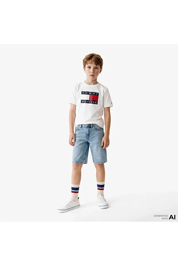 Детская футболка с длинным рукавом Tommy Hilfiger, White — фото 3