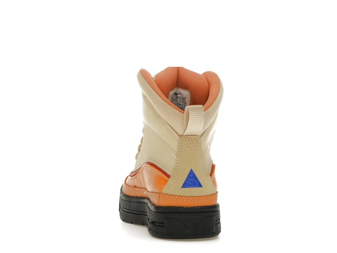 Детские ботинки высокие с шнуровкой Nike Woodside 2 High Nike, Sesame Hot Curry Red Clay Game Royal — фото 4