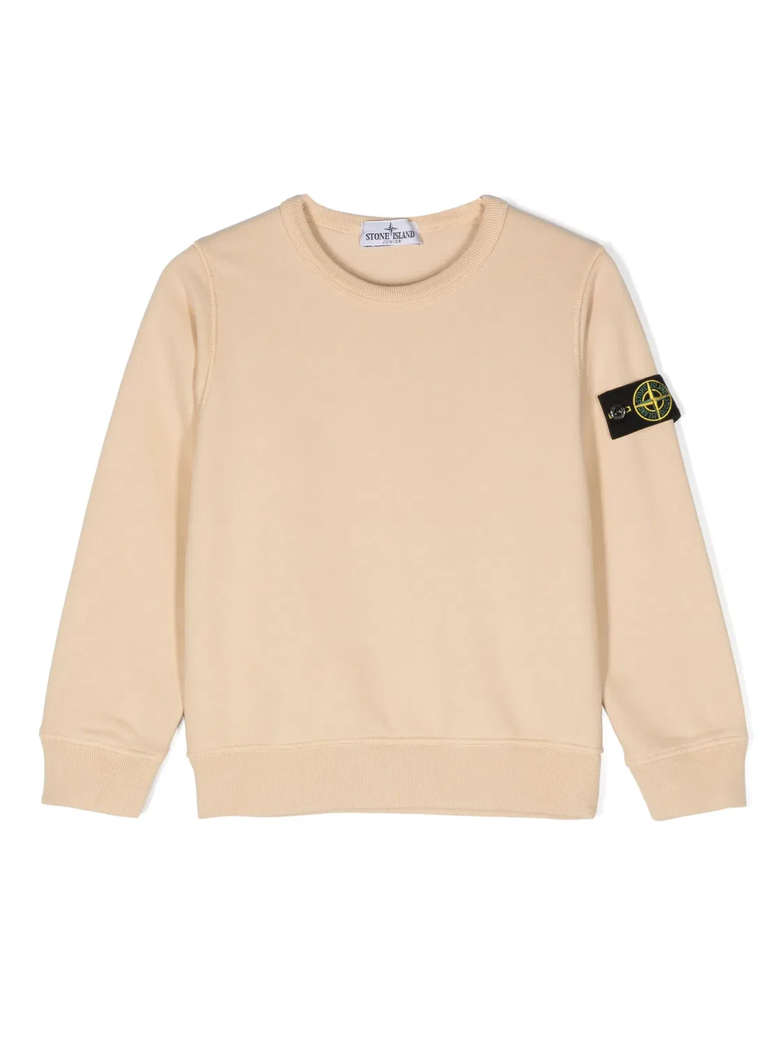 Свитшот с логотипом Compass Stone Island, светло-бежевый