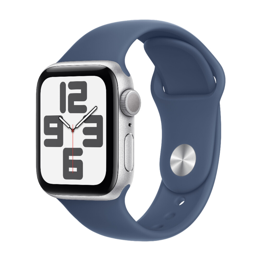 

Умные часы Apple Watch SE 2024 (GPS), 40 мм, Silver Aluminum Case/Denim Sport Band - M/L, Синий, Умные часы Apple Watch SE 2024 (GPS), 40 мм, Silver Aluminum Case/Denim Sport Band - M/L