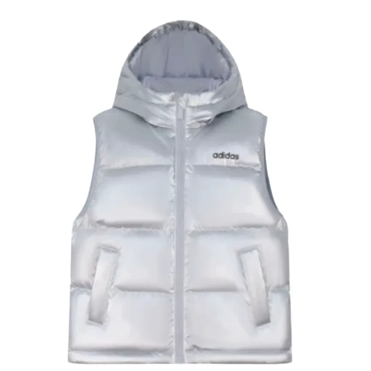 Детский жилет с капюшоном Adidas, Metallic Silver