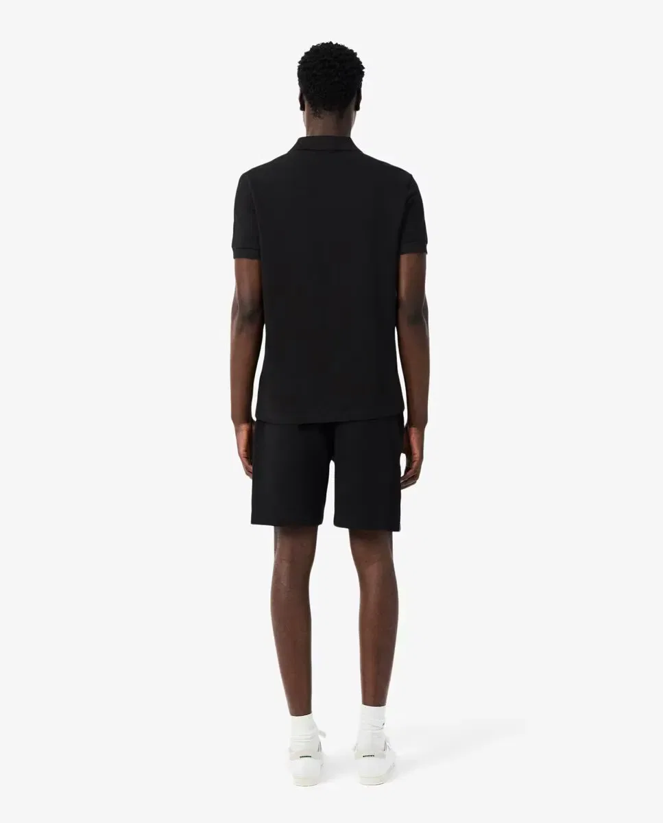 Мужские шорты из футера с принтом Lacoste, Negro — фото 2