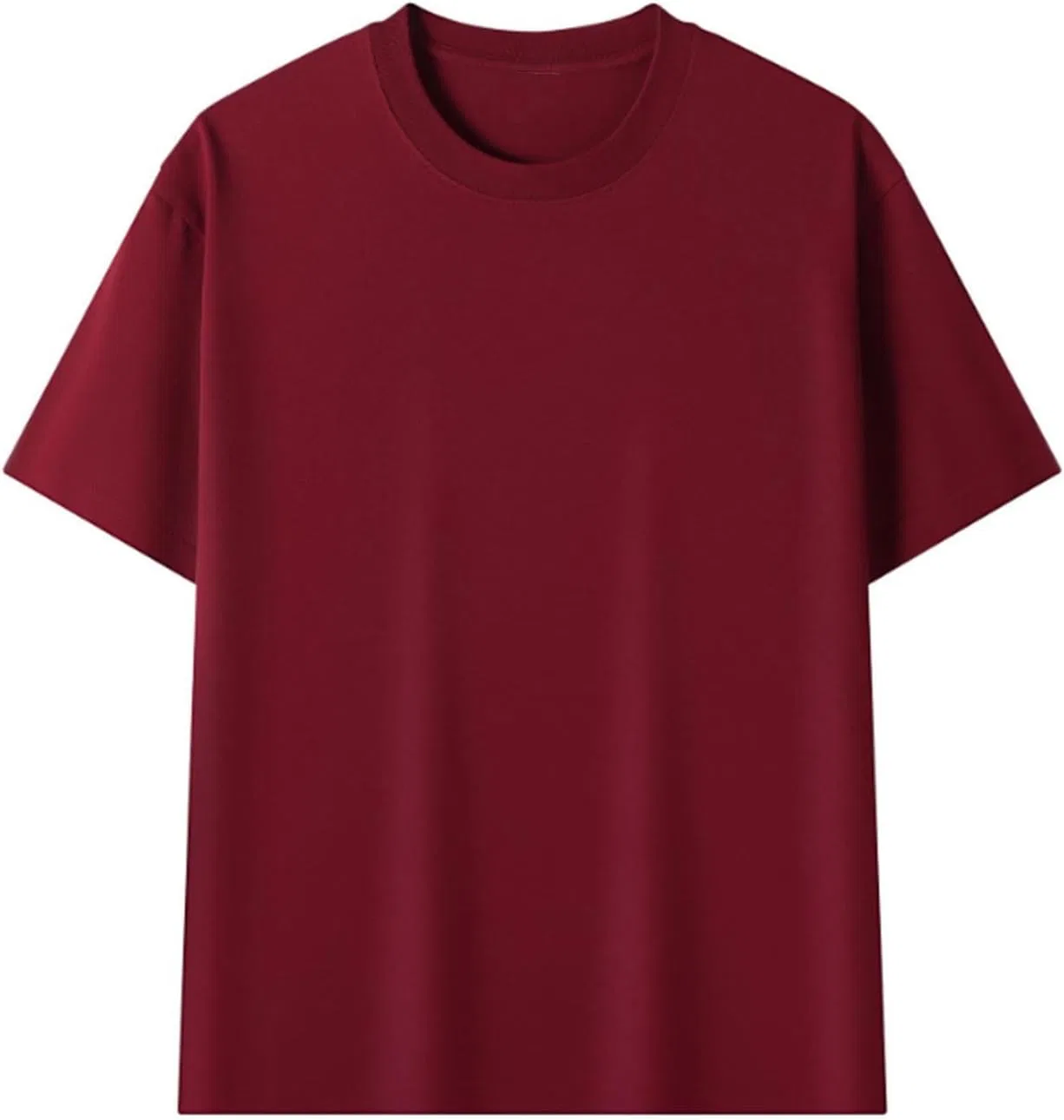 Мужская хлопковая футболка с круглым вырезом Regular Fit, 2-wine — фото 2