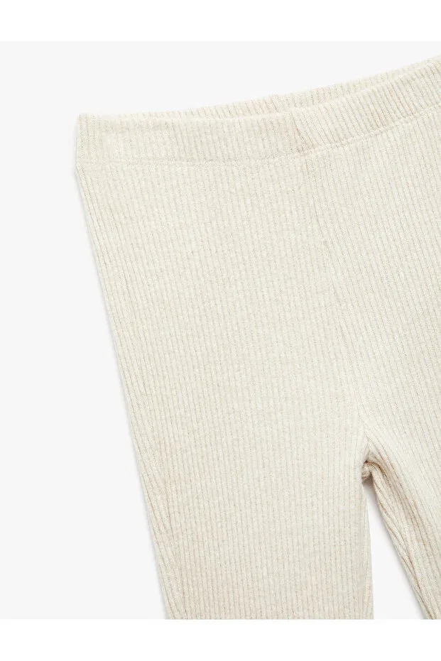 Детские брюки для девочек без карманов Spanish Leg Pants Koton, Beige — фото 3