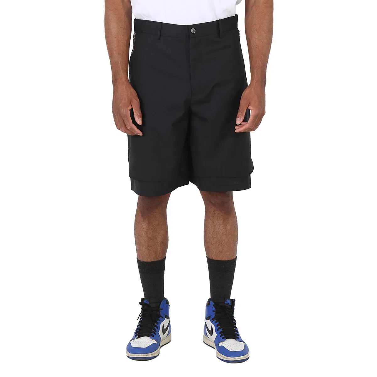 Шорты свободного кроя с длинной молнией Emporio Armani, Black