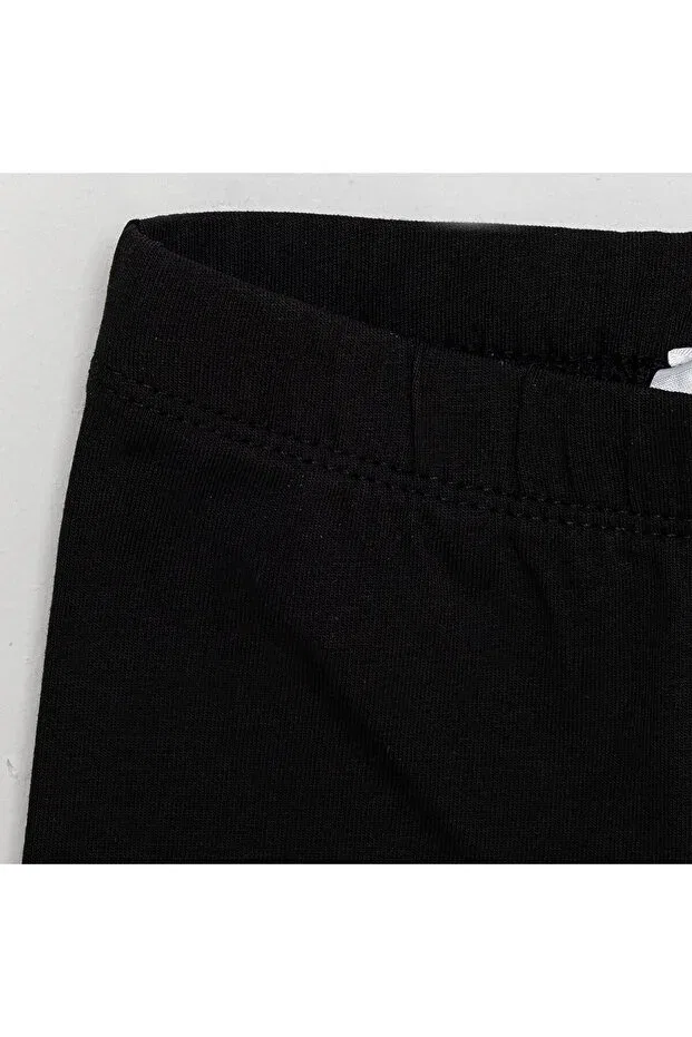 Детские леггинсы для девочек с принтом Basics Ebebek Hello Baby, Black — фото 3