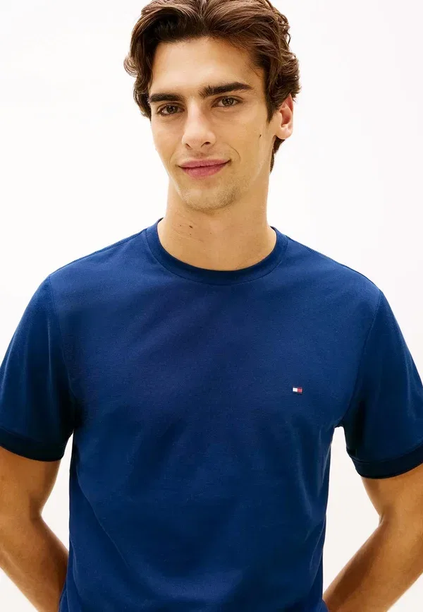 Футболка с дышащей тканью Performance Tipped T Tommy Hilfiger, Carbon темно-синий — фото 4