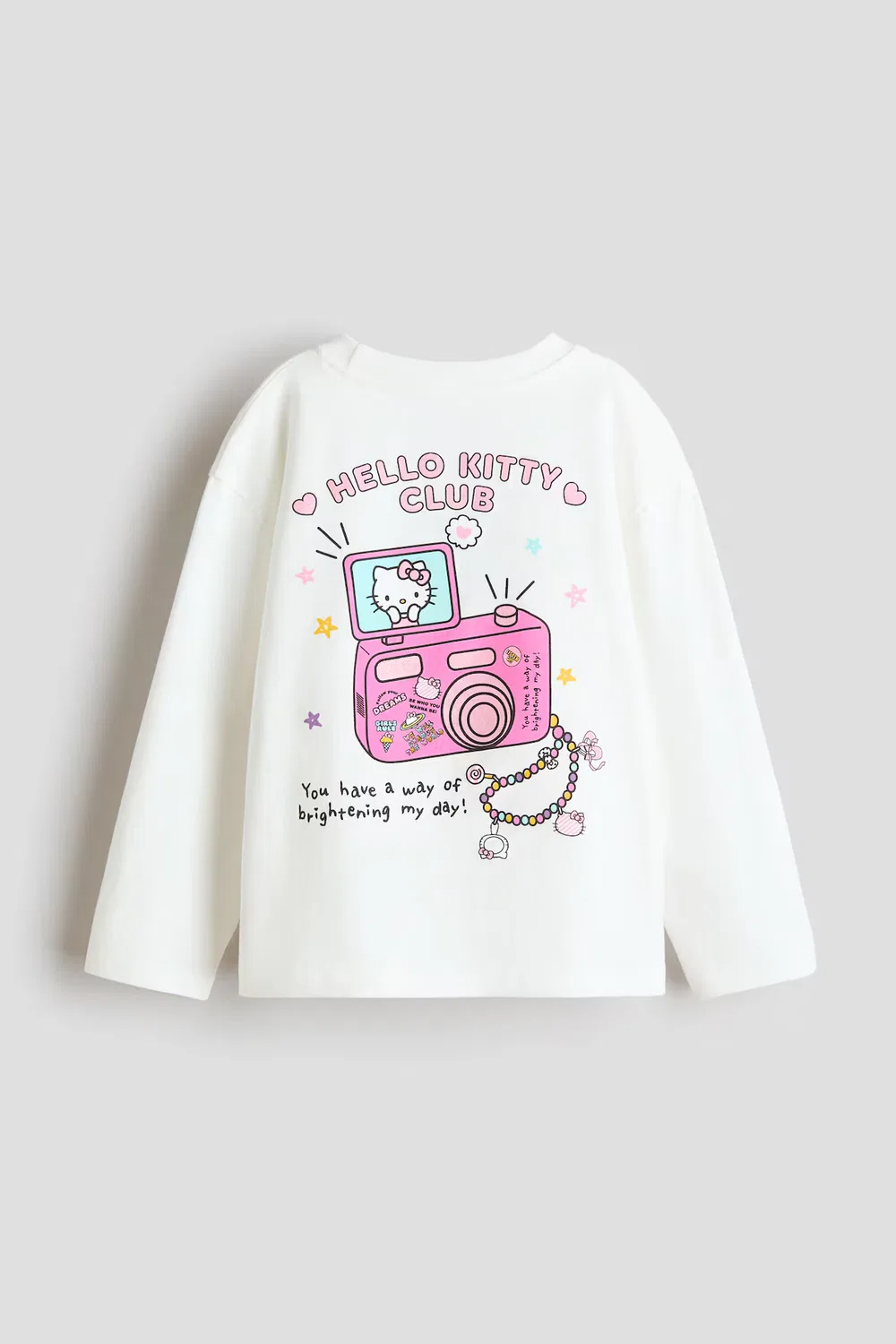 Рубашка с длинными рукавами и принтом H&M, Cremefarben/Hello Kitty — фото 2