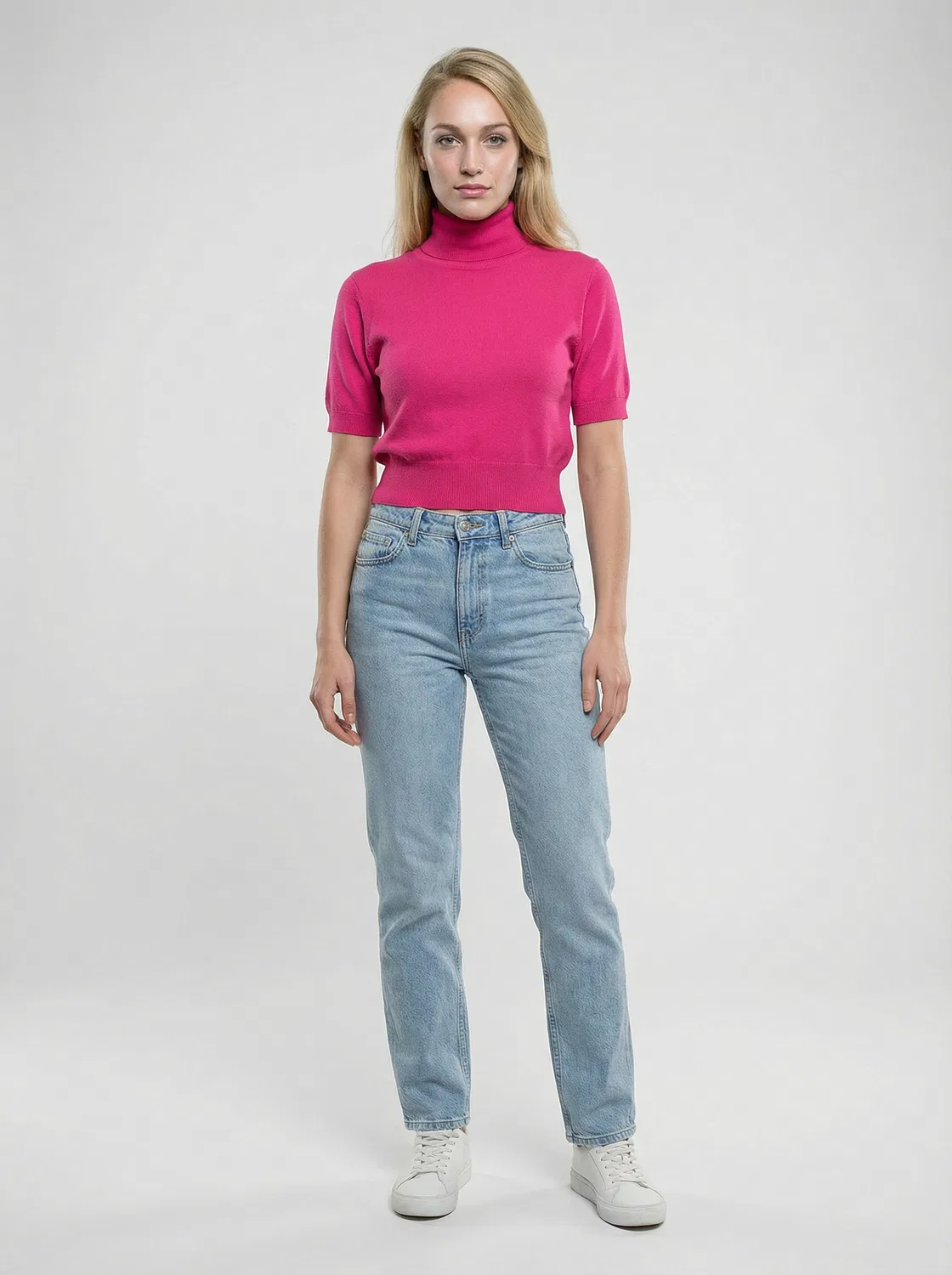 Женский пуловер с высоким воротом Pink Silk Turtleneck Dolce & Gabbana, Pink