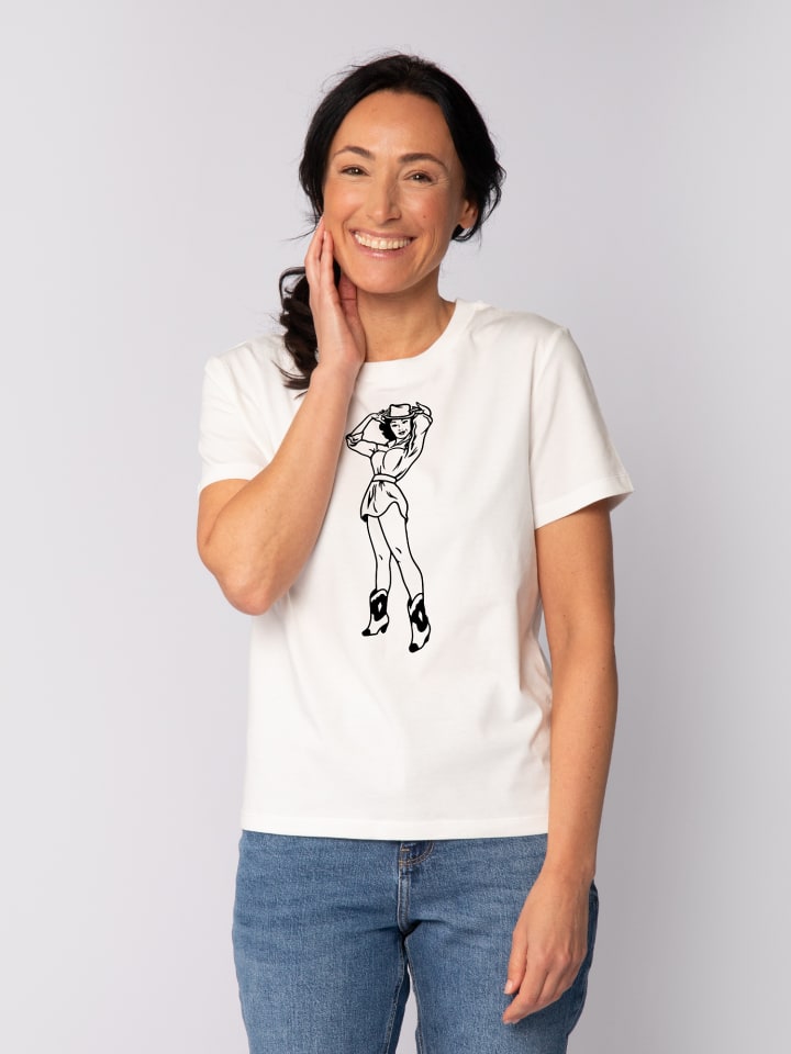 

Футболка wat Apparel T-Shirt Cowgirl, белый