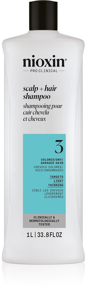 

System 3 шампунь для кожи головы и волос шампунь против выпадения волос для окрашенных волос Nioxin, 1000 мл