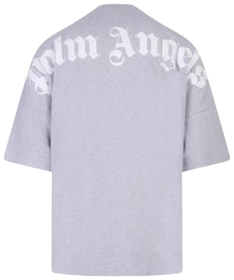Футболка Palm Angels с классическим логотипом, серо-белая, серый — фото 2